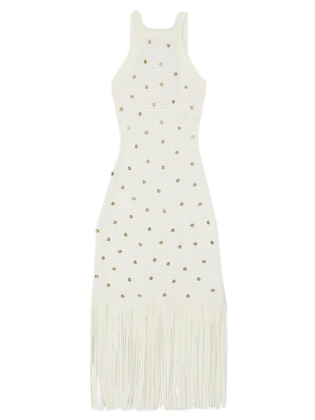 Womens Fringed Midi Dress Product Image