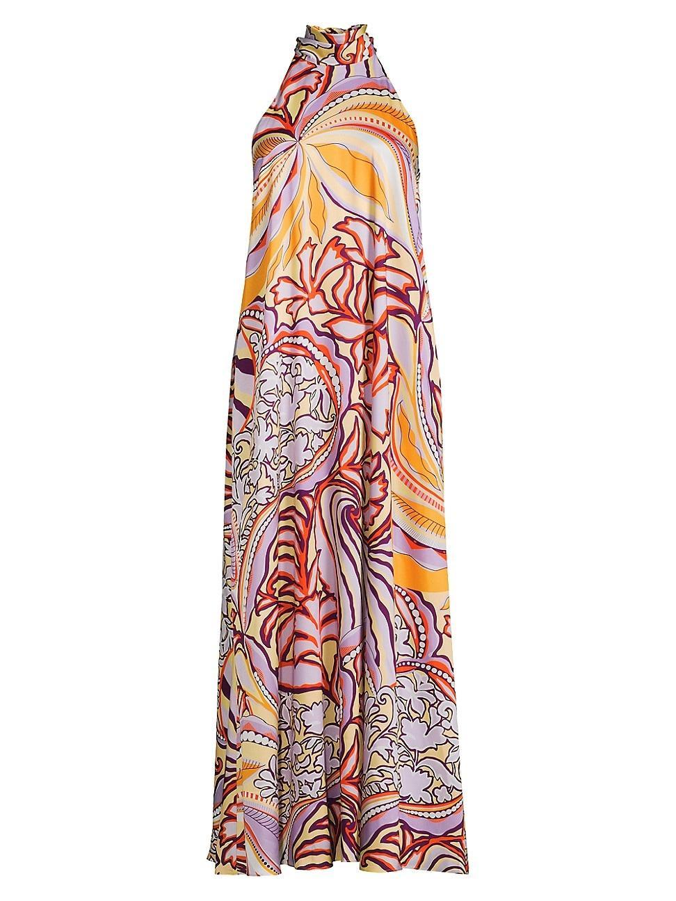 Womens Ziggy Floral Halter Maxi Dress Product Image