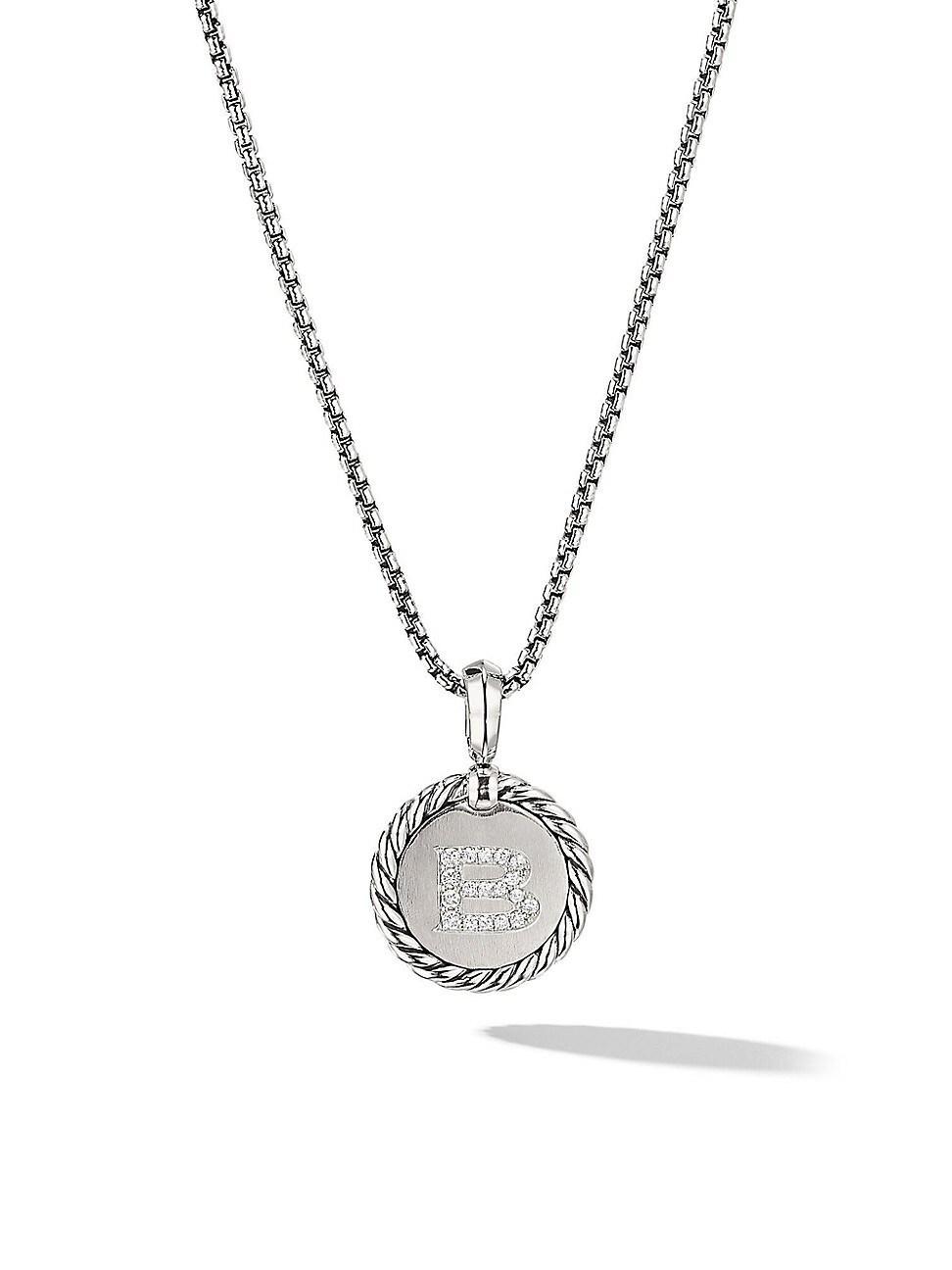 Womens Initial Charm with Pav Diamonds Product Image