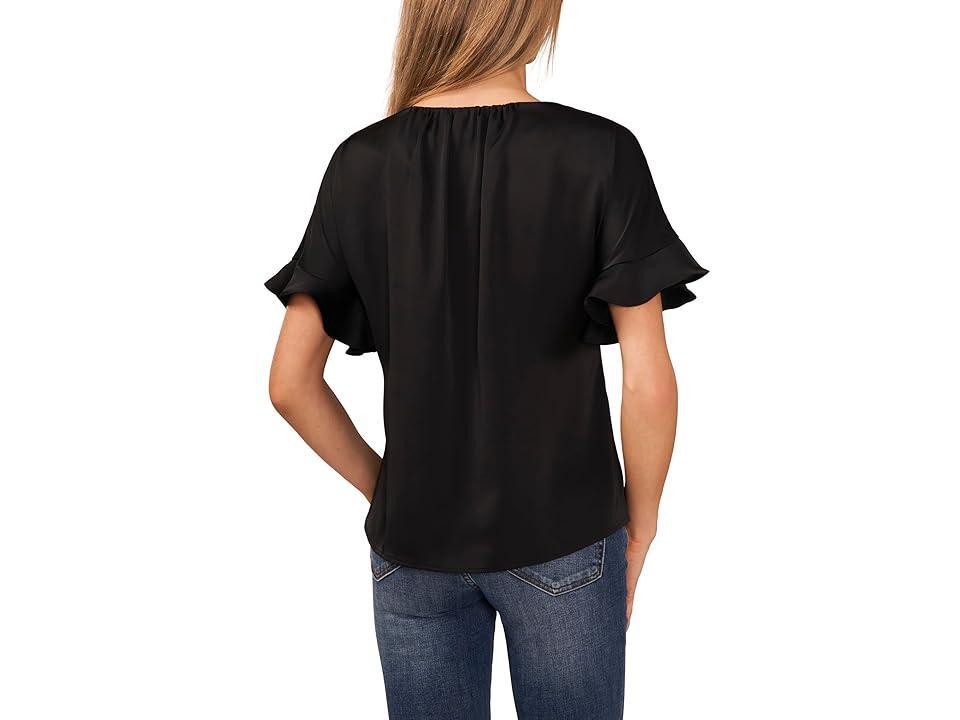 CeCe Drop Shoulder Keyhole Blouse (Rich ) Women's Clothing Product Image