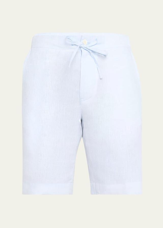 Mens Linen Drawstring Bermuda Shorts Product Image