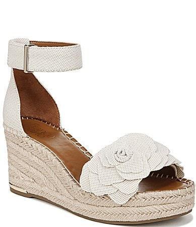 Franco Sarto Clemens6 Flower Ankle Strap Platform Wedge Espadrille Sandals Product Image