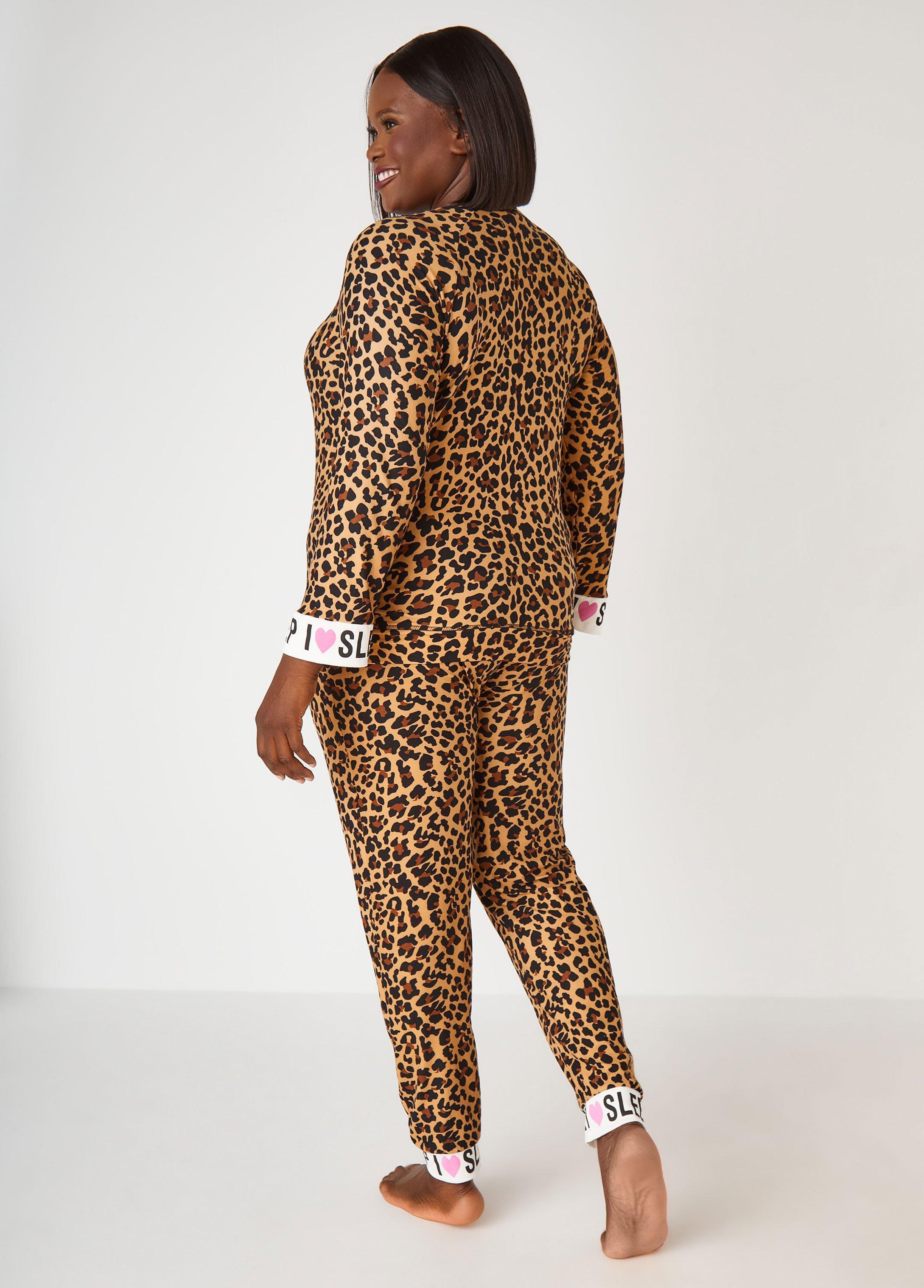 Love To Sleep Leopard Pajama Set Product Image