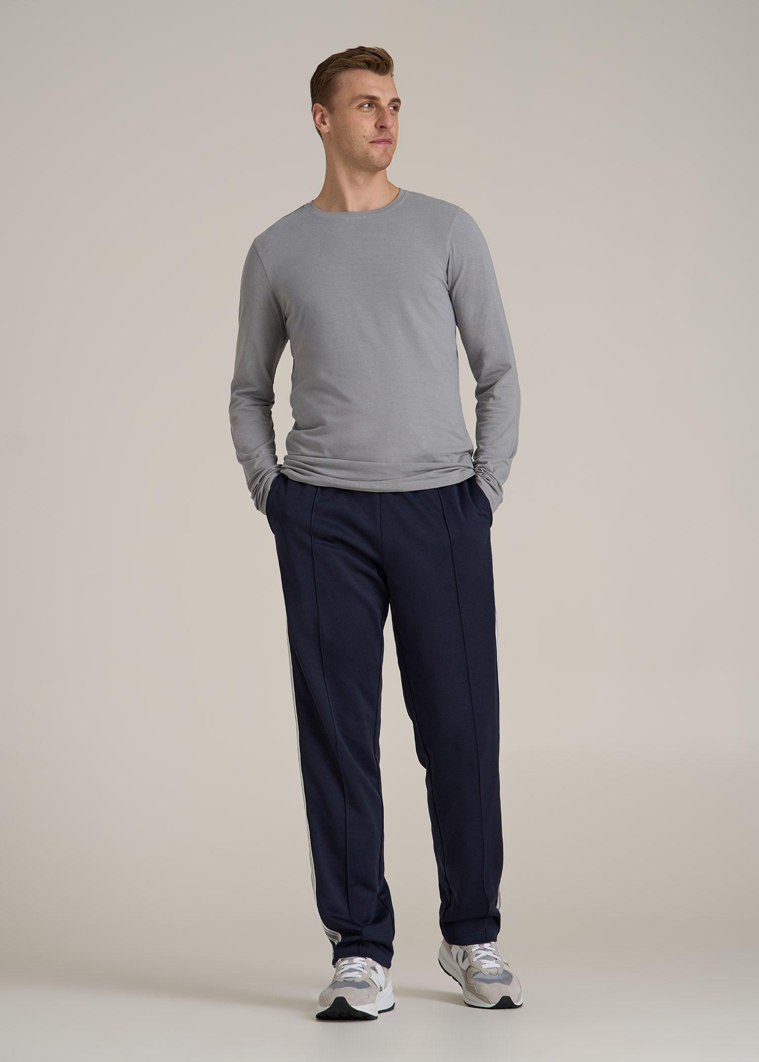 Tricot Track Pants for Tall Men in Evening Blue Product Image