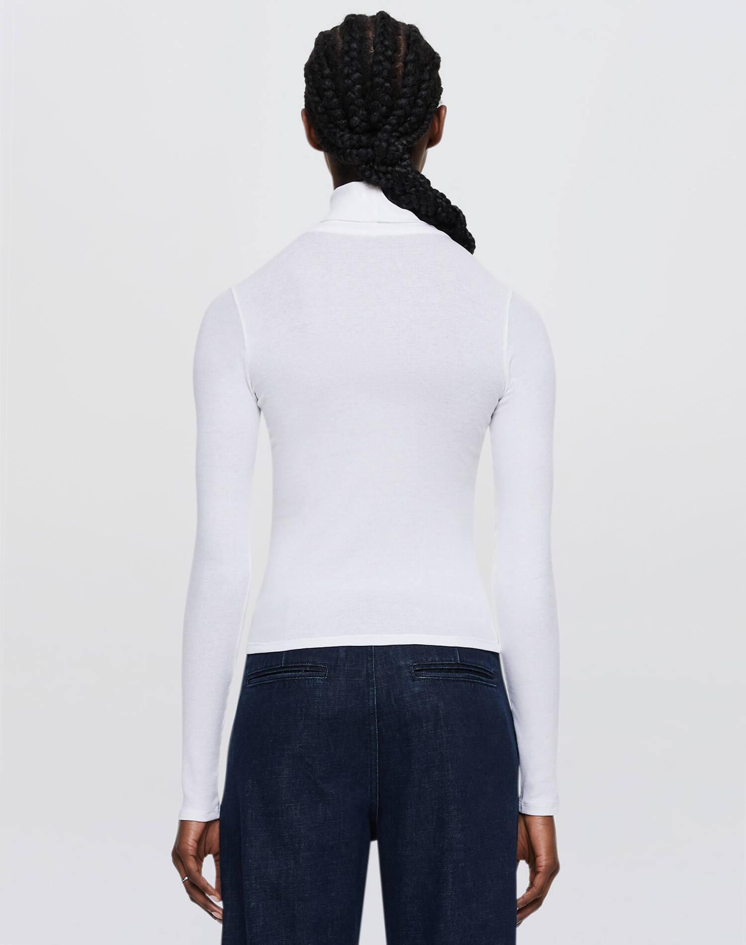 Ribbed Turtleneck - White Product Image