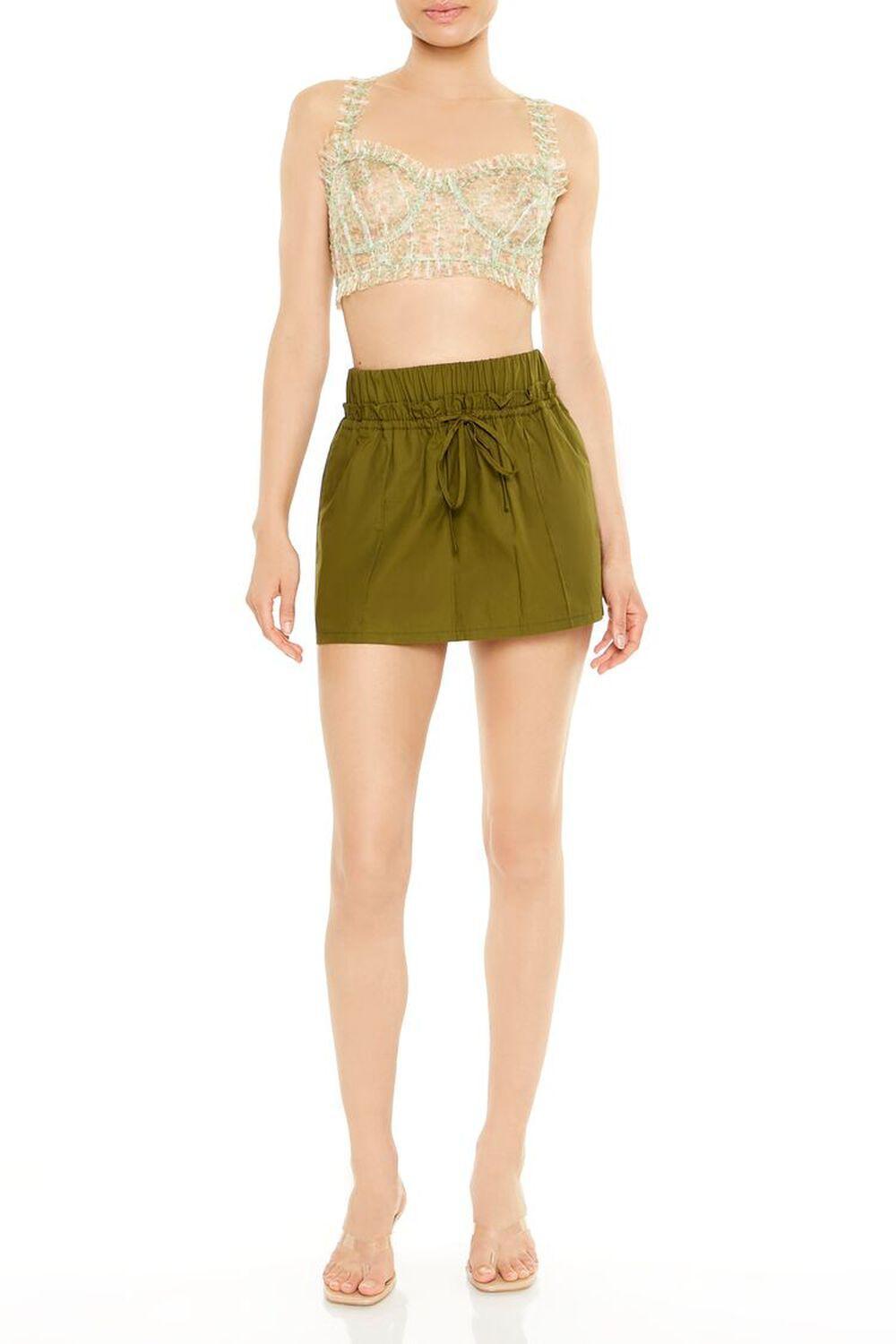 Tie-Front A-Line Mini Skirt | Forever 21 product image