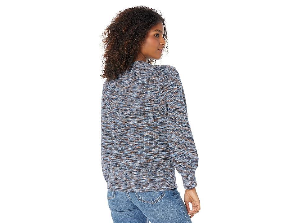 NIC+ZOE Femme Sleeve Space Dye Sweater (Indigo Mix) Women's Clothing Product Image