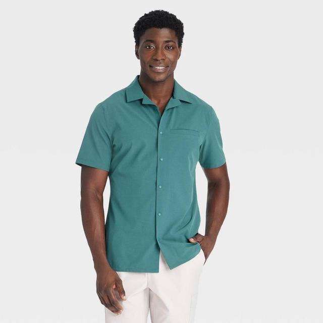 Mens Everyday Woven Shirt - All In Motion Teal M Product Image