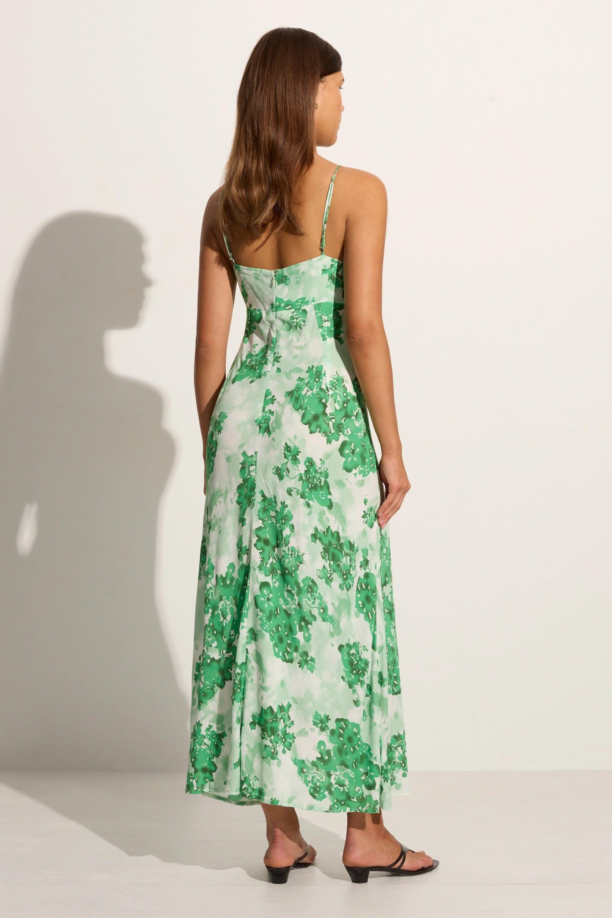 San Paolo Midi Dress Rosella Floral Green Product Image