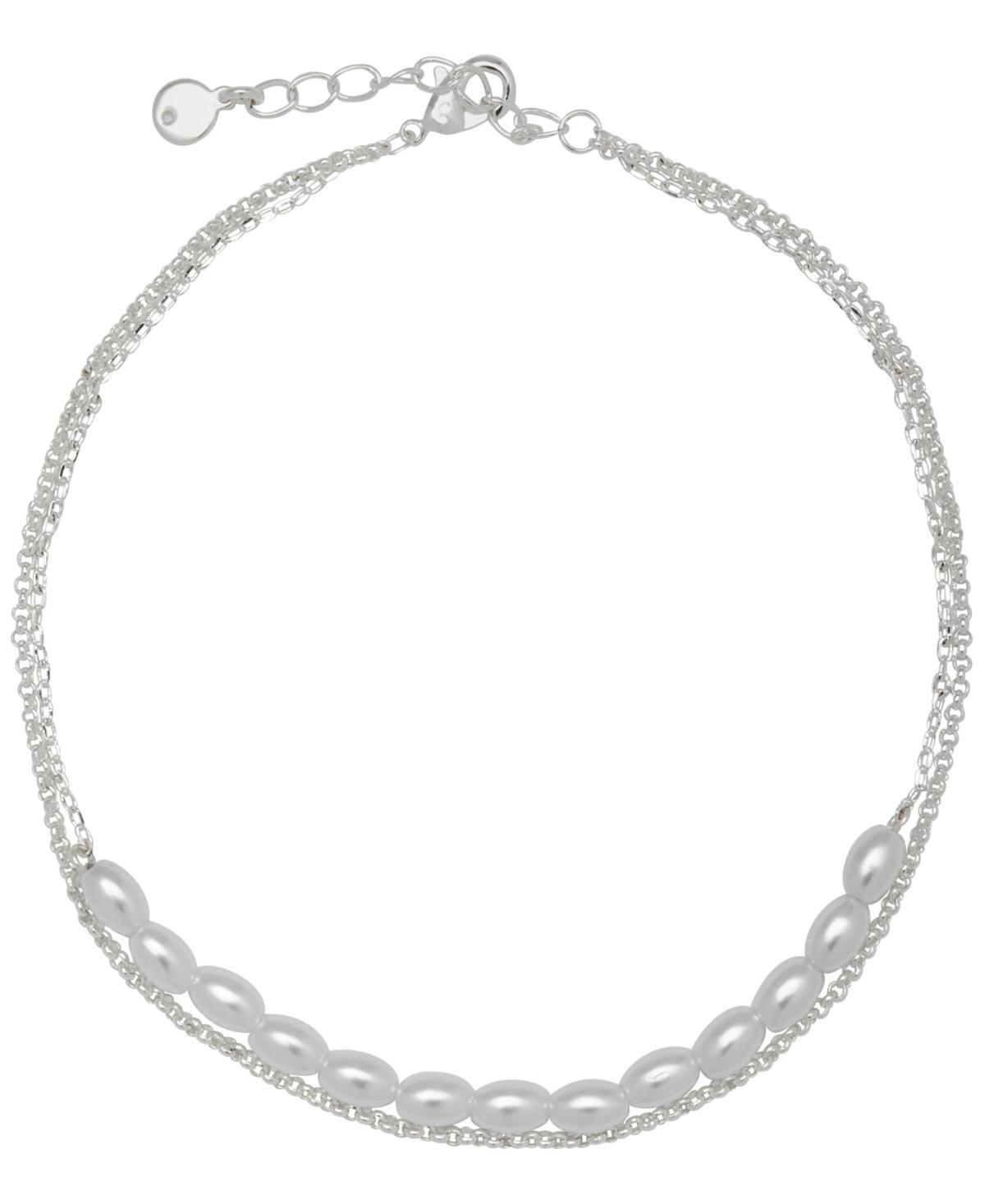 And Now This Womens Double Strand Imitation Pearl Anklet Product Image