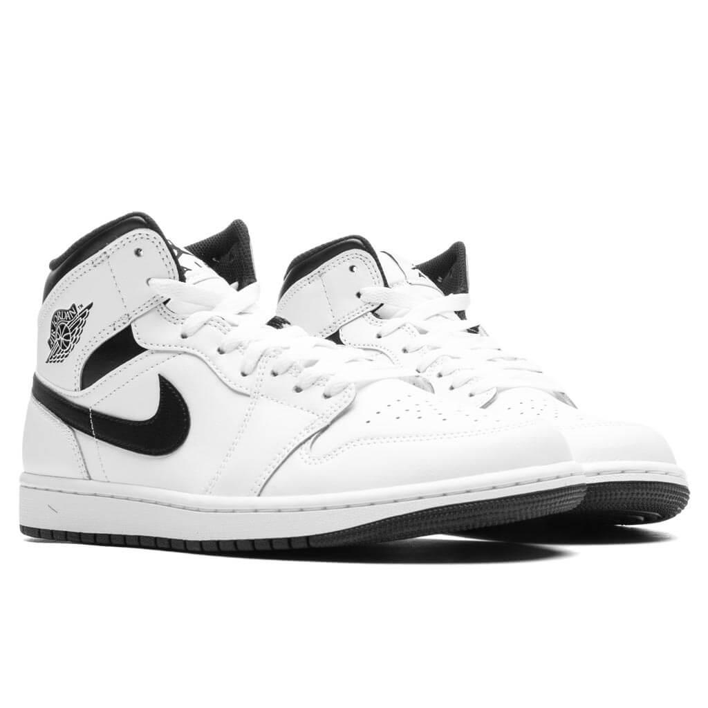 Air Jordan 1 Mid - White/Black Male Product Image