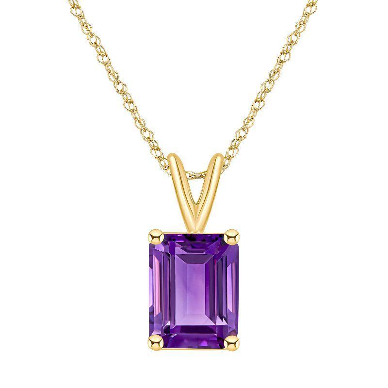 Celebration Gems 14k White Gold Gemstone Pendant Necklace, Womens Purple Product Image