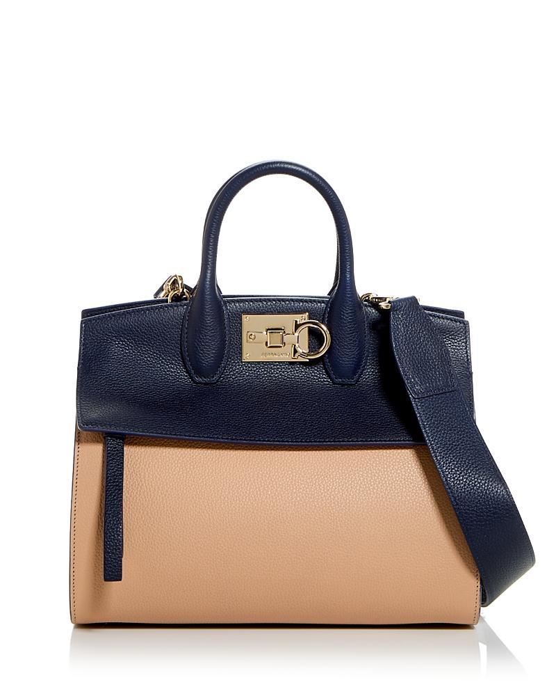 FERRAGAMO Small The Studio Leather Top Handle Bag Product Image