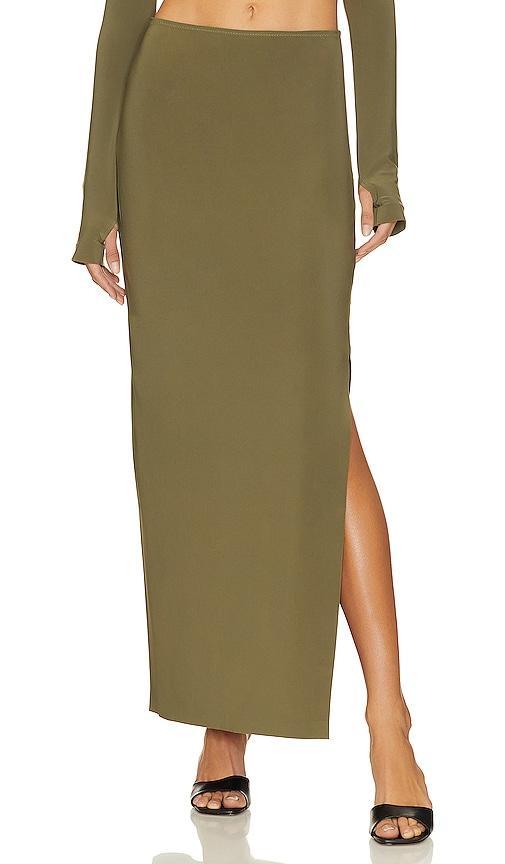 Norma Kamali Side Slit Long Skirt Product Image