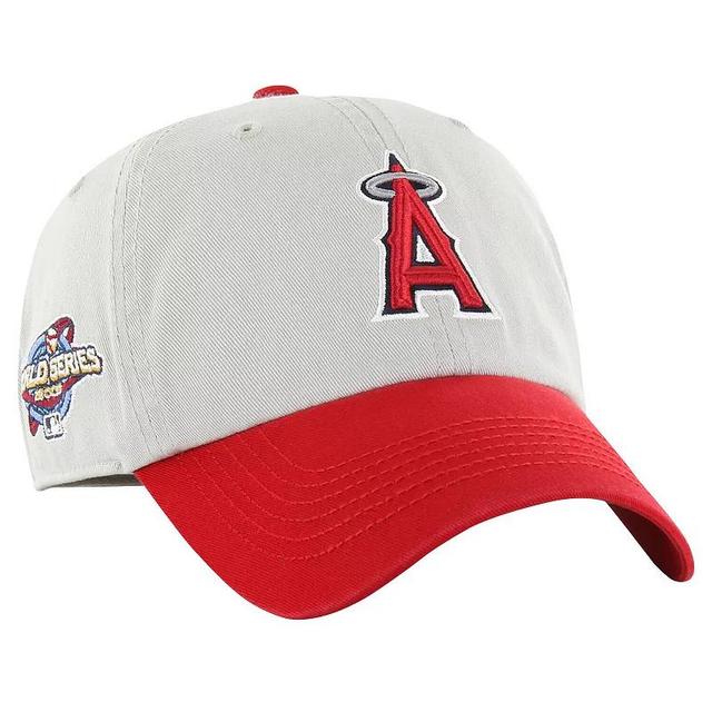 Mens 47 Gray/Red Los Angeles Angels Sure Shot Classic Franchise Fitted Hat Product Image