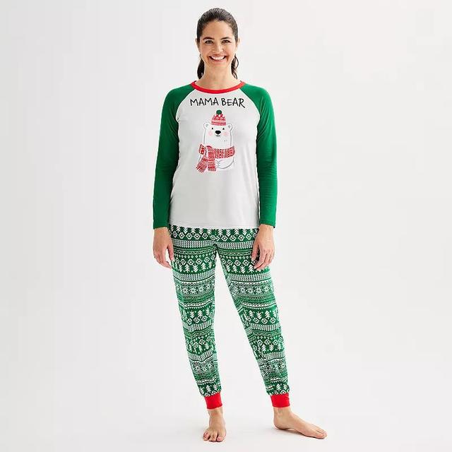 Petite Jammies For Your Families Bear Pajama Top & Jogger Pajama Bottoms Set, Womens Product Image