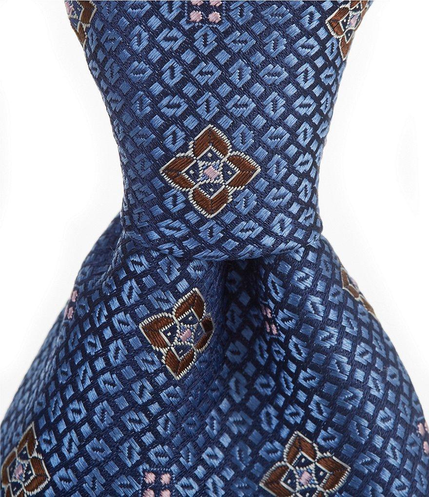 Cremieux Open Neat Pattern 3 1/3#double; Silk Tie Product Image