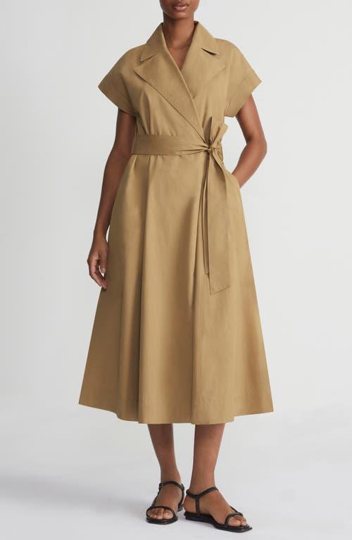 Lafayette 148 New York Belted Organic Cotton Poplin Wrap Dress Product Image