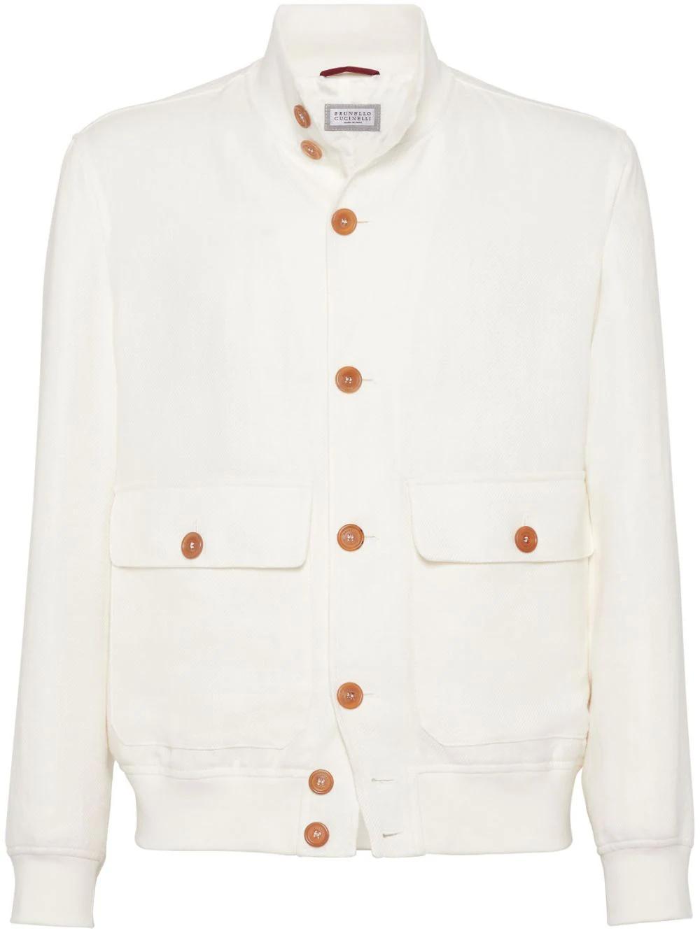 BRUNELLO CUCINELLI Shirt Jacket In Off White Product Image