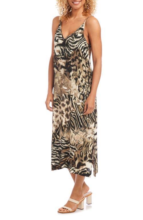 Karen Kane Animal Print Side Slit Midi Dress Product Image