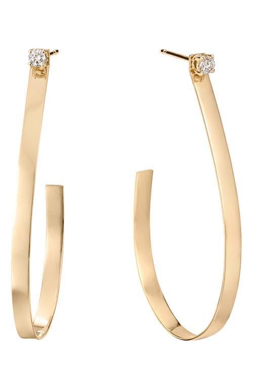 Lana Solo Drop Diamond Hoops Product Image