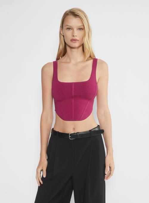 sculpt knit bustier tank Product Image