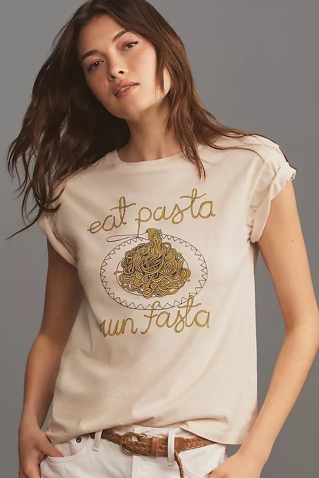 Letluv Eat Pasta Run Fasta Graphic Tee Product Image