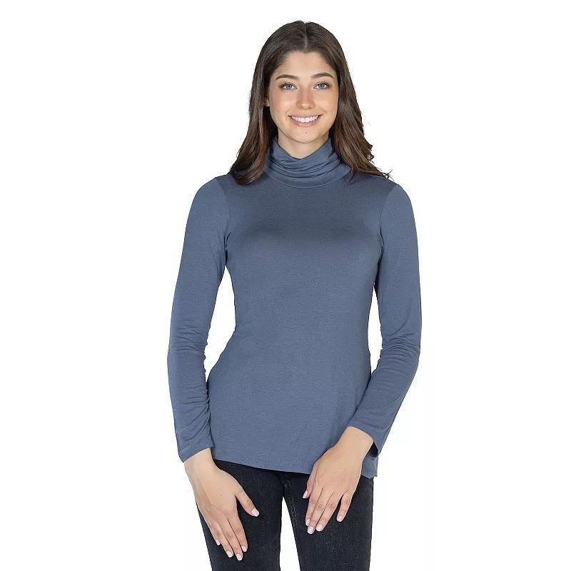 Womens 24Seven Comfort Apparel Classic Long Sleeve Turtleneck Product Image