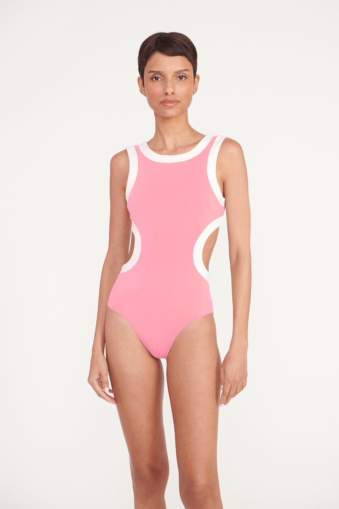 DOLCE ONE PIECE | CORAL PINK WHITE Product Image