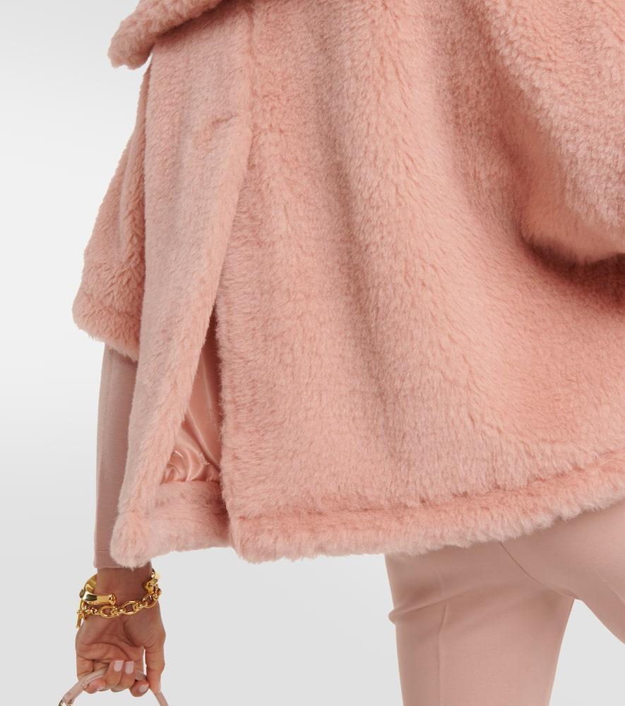 MAX MARA Cambusa Teddy Cape In Pink & Purple Product Image