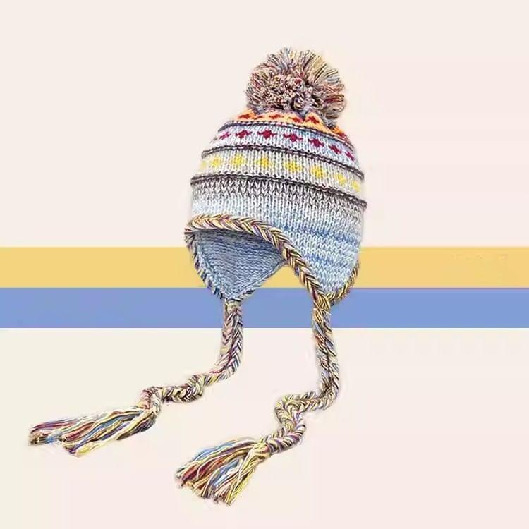 Pattern Melange Pom Pom Trapper Hat Product Image