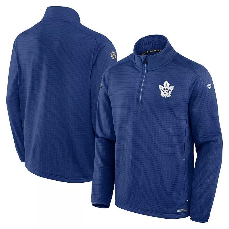 Mens Fanatics Blue Toronto Maple Leafs Authentic Pro Rink Quarter-Zip Jacket Product Image