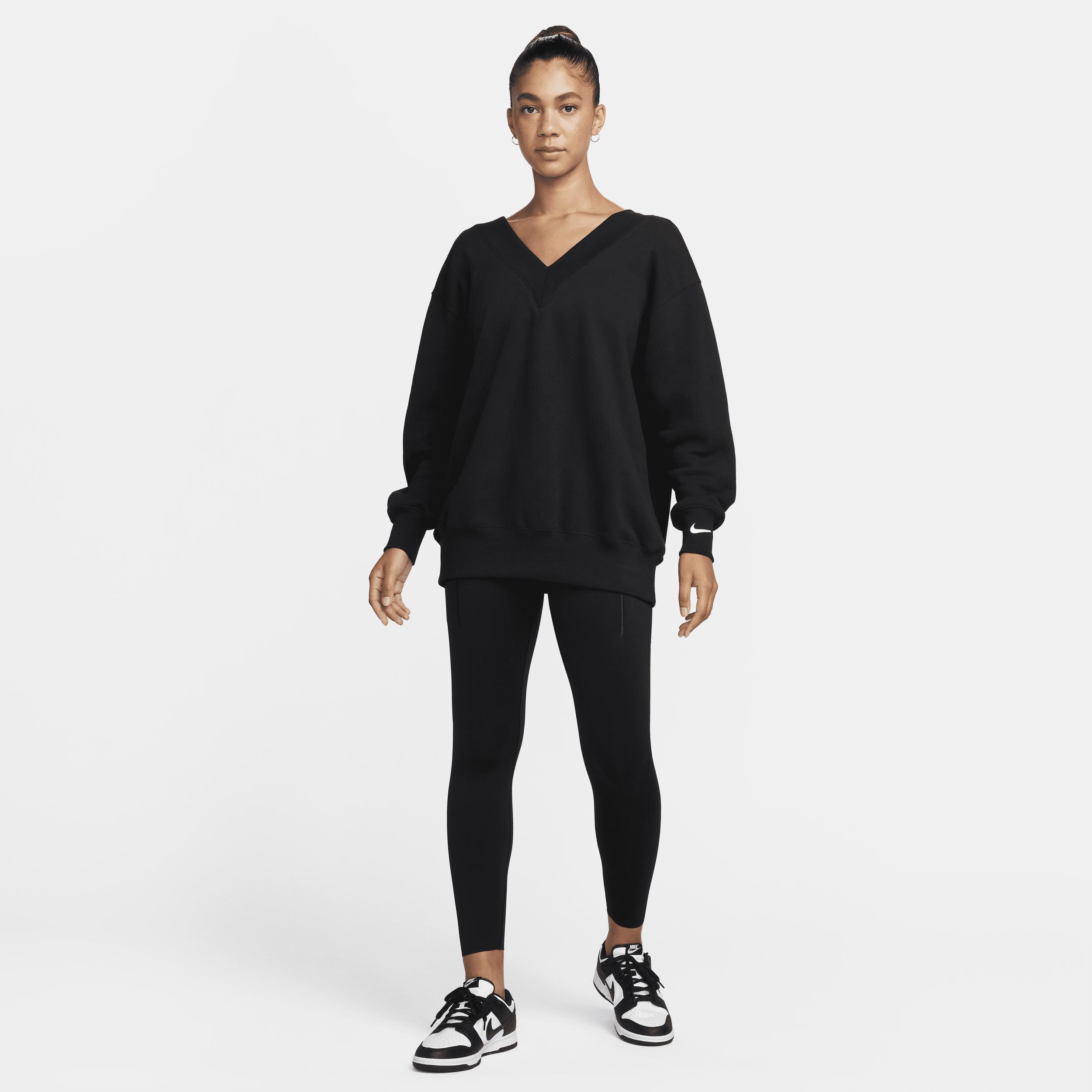 Womens Nike Sportswear Phoenix Fleece Oversized V-Neck Sweatshirt Product Image