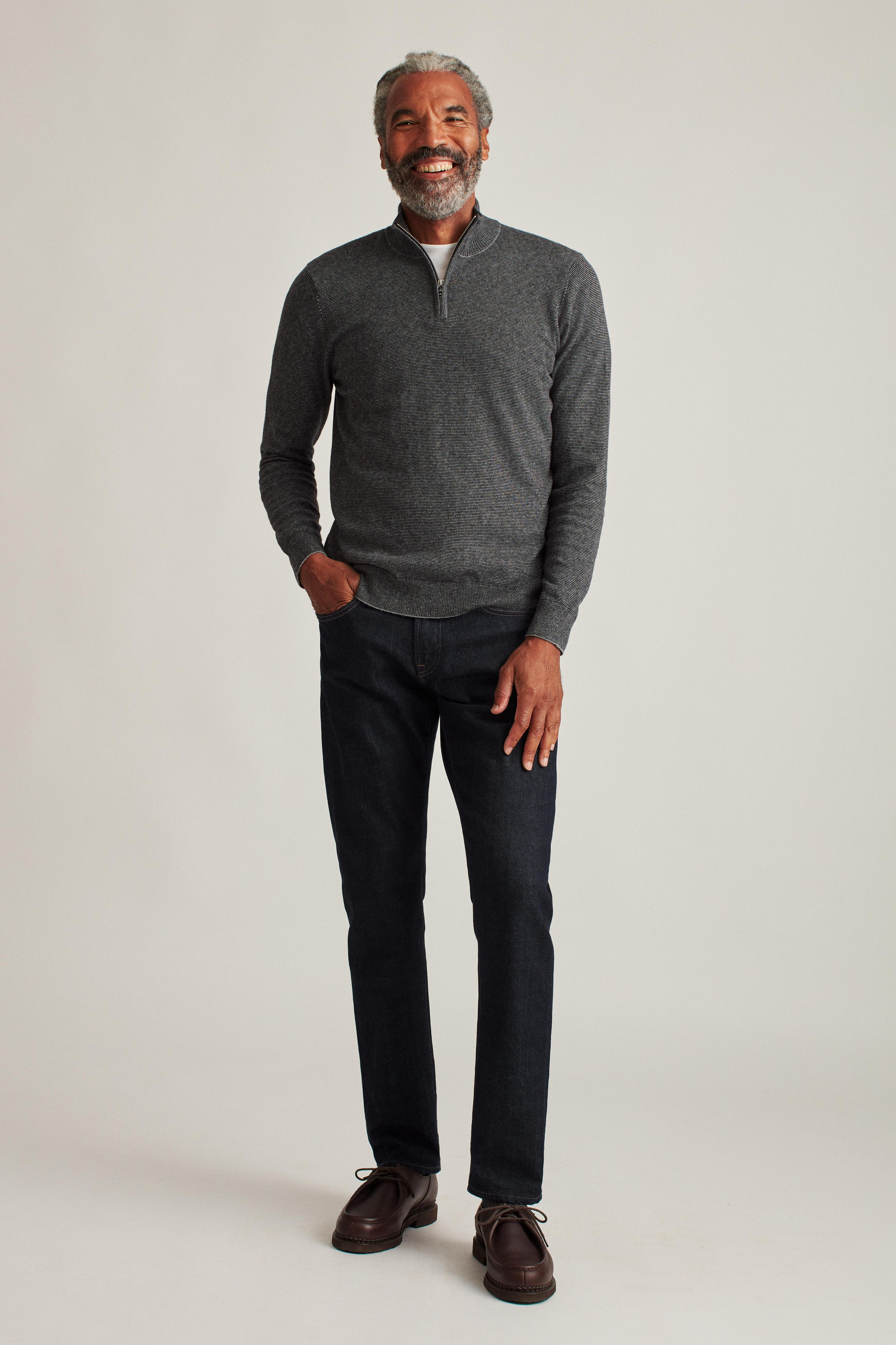 Washable Cotton Cashmere Half-Zip Product Image