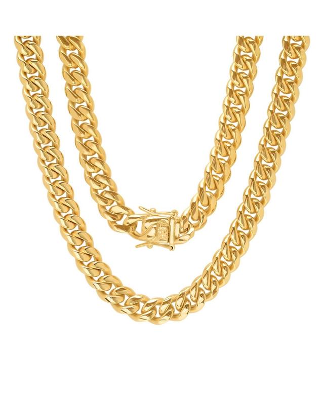 HMY JEWELRY Mens 18K Gold Plated Stainless Steel 24 Curb Chain Necklace in Yellow at Nordstrom Rack Product Image