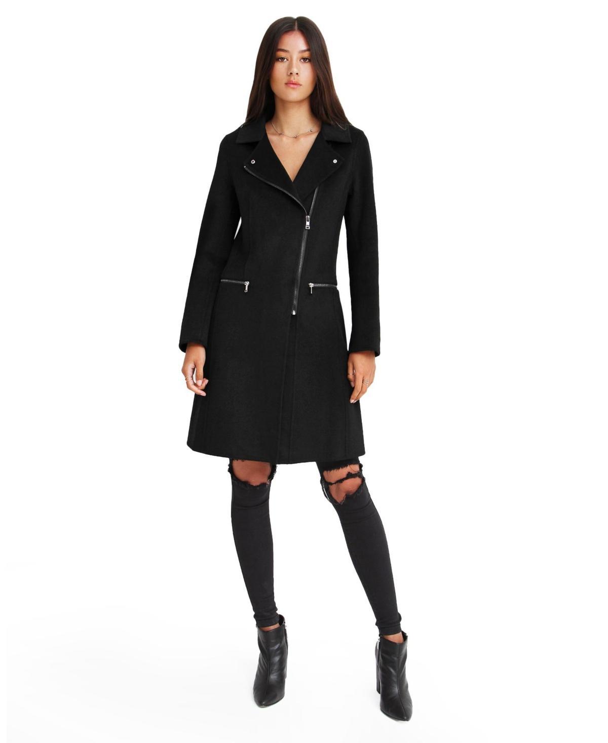 Women Belle & Bloom New Fit Last Chance Wool Blend Moto Coat Product Image