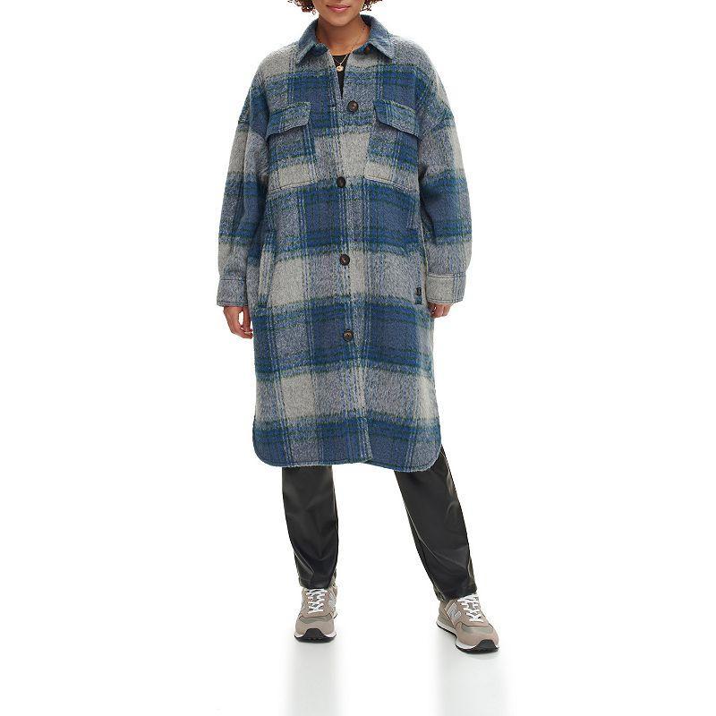 levis Plaid Longline Coat Product Image