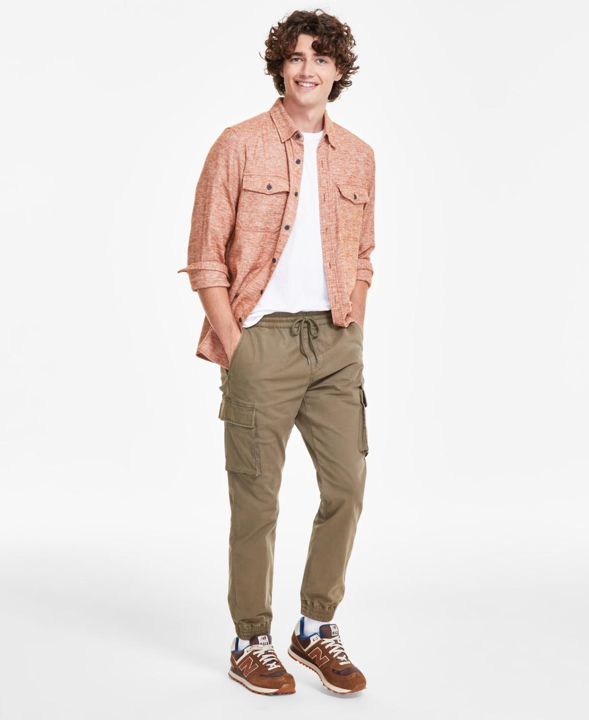 Sun + Stone Mens Garment-Dyed Cargo Jogger Pants, Created for Macys Product Image