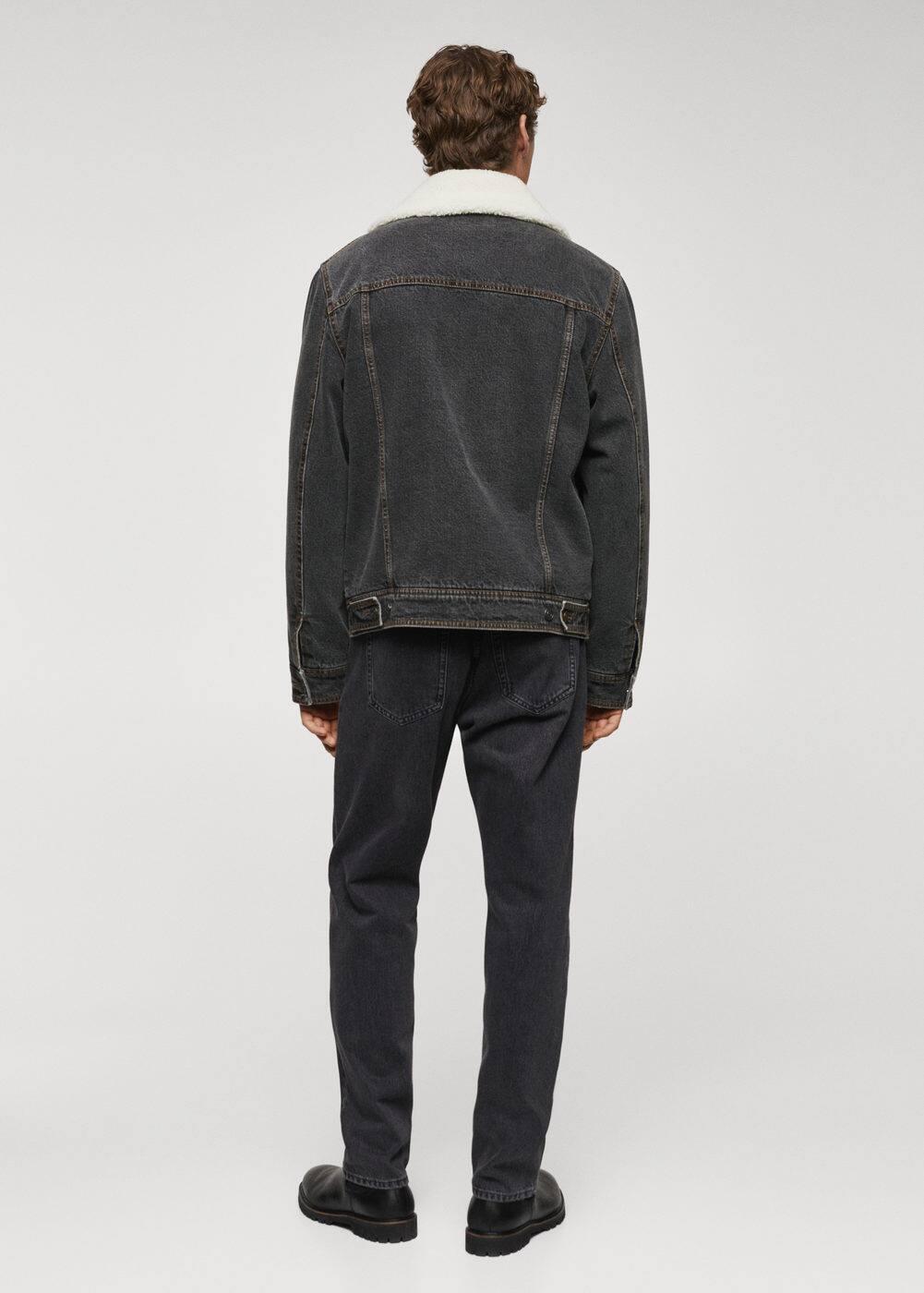 MANGO MAN - Shearling denim jacket open greyMen Product Image