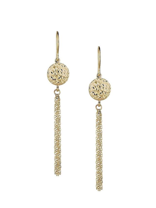 Womens 14K Yellow Gold Naples Drop Earrings Product Image