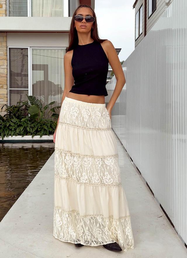 Loretta Maxi Skirt - Ivory Product Image