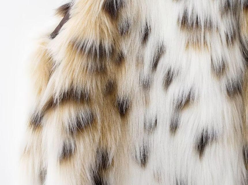 Animal Print Fluffy Vest Product Image