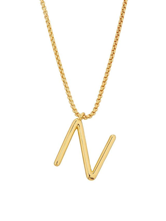 Womens Initial Reaction Goldtone & Enamel Pendant Necklace Product Image