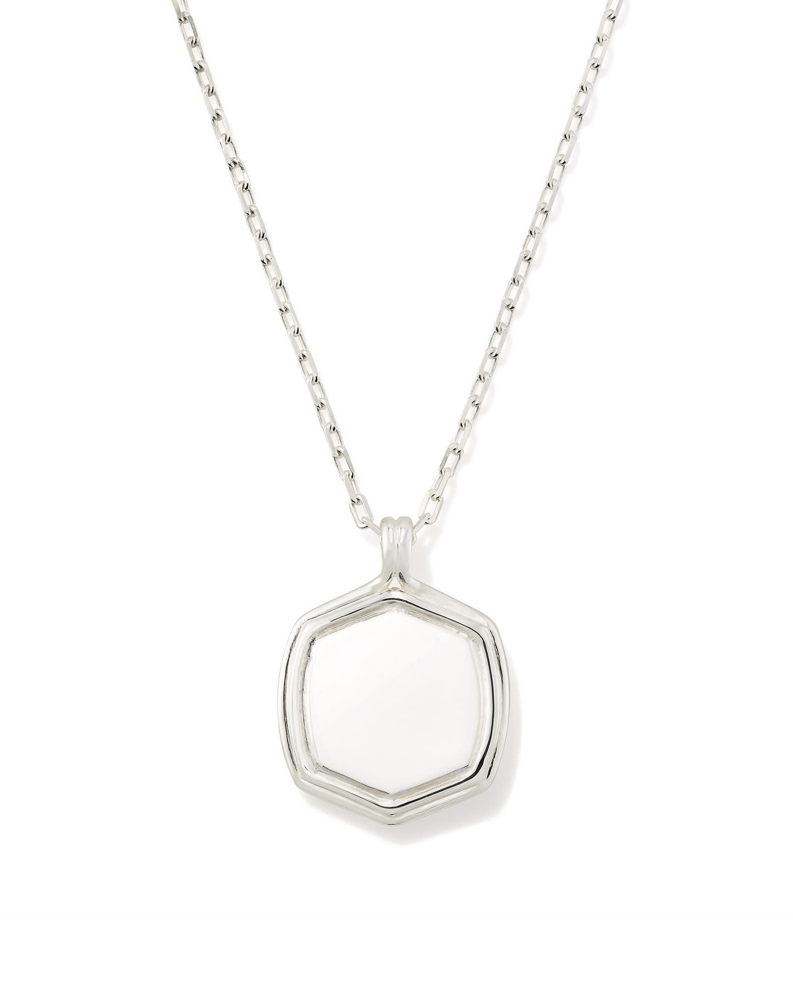 Davie Ridged Pendant Necklace in Sterling Silver Product Image