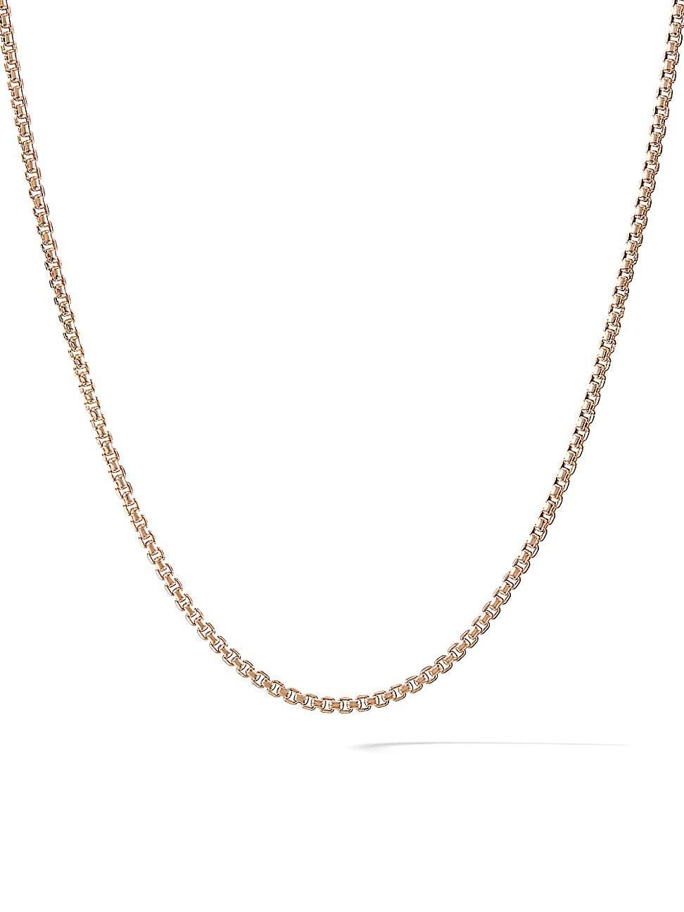 Womens Box Chain Necklace in 18K Rose Gold, 1.7MM Product Image