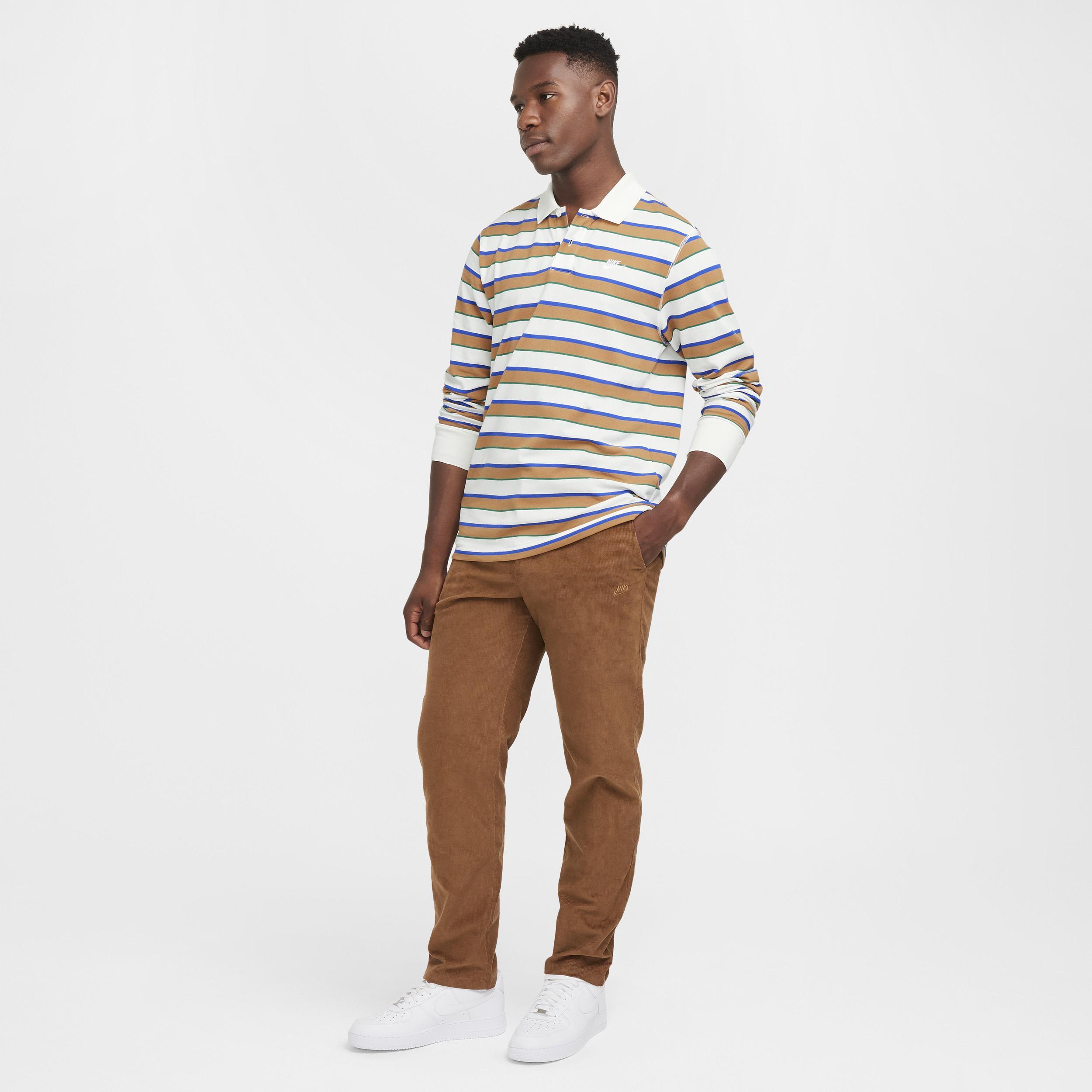 Nike Men's Club Long-Sleeve Striped Polo Product Image