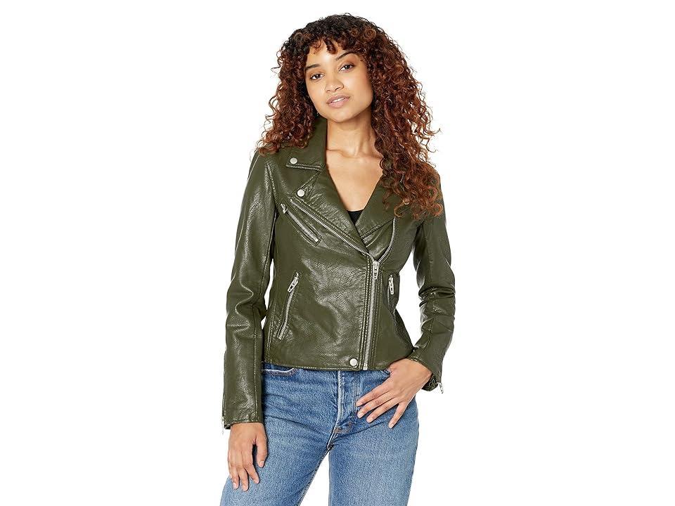 Blank NYC Leather Moto Jacket in City Jungle (City Jungle) Women's Clothing Product Image