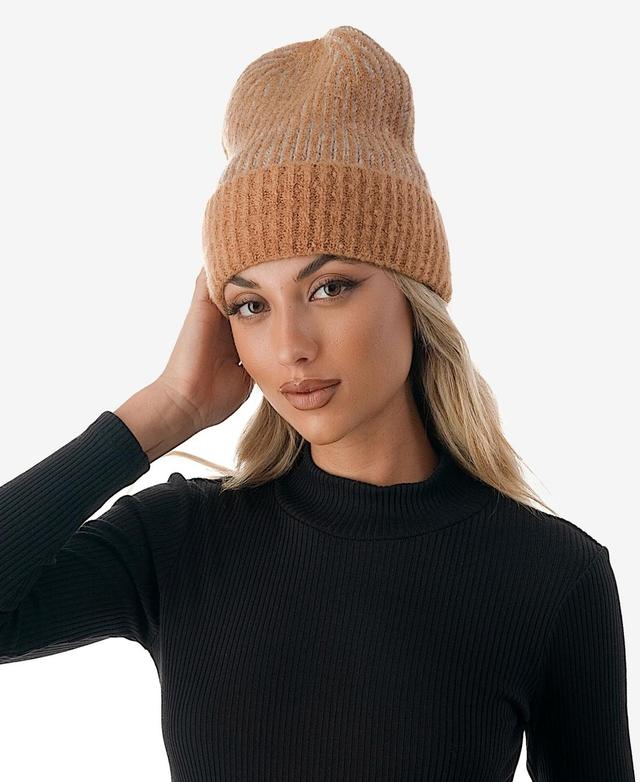 Marcus Adler Womens Confetti Cuff Ribbed Knit Beanie Product Image