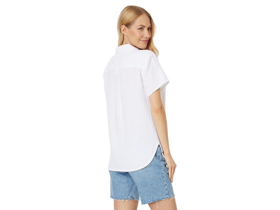 bobi Los Angeles Button Front Short Sleeve Pocket Top Women's Clothing Product Image