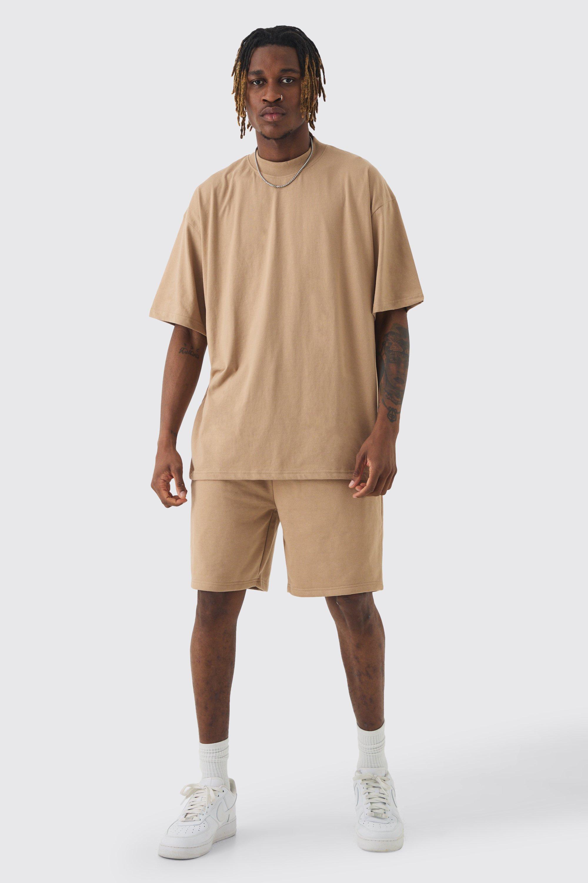 Tall Oversized T-shirt & Short Set | boohooMAN USA Product Image